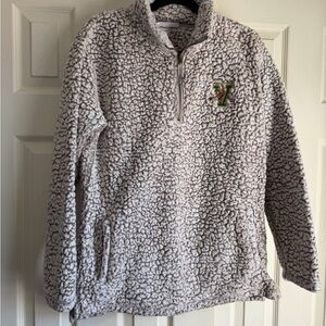 UVM University of Vermont Sherpa Fleece Quarter Zip Pullover Brown